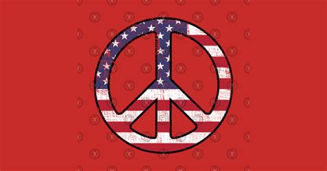 American Flag Peace Sign American Flag Sticker Teepublic