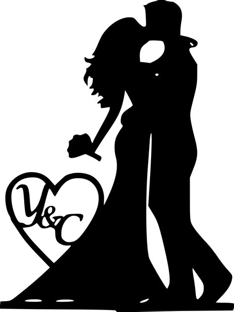Mr and Mrs Silhouette Black Bride and Groom Vector Free Vector cdr Download - 3axis.co