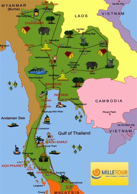 Первые поселения здесь появились в xii веке. Где находится Таиланд на карте мира - достопримечательности