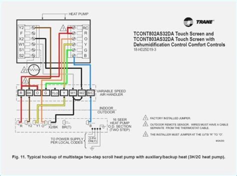 Wiring diagram for trane xr14 heat pump train pumps. Trane Thermostat Wiring Schematic