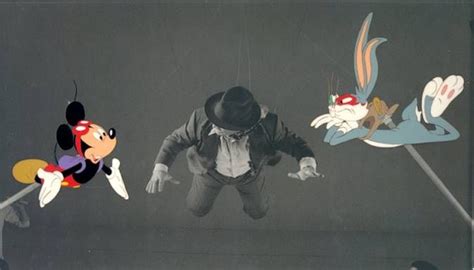 Production Cel From Who Framed Roger Rabbit Featuring Bugs Bunny And Mickey Mouse The Only Time