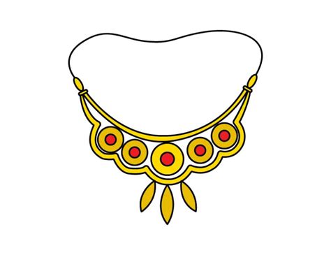 How To Draw A Gold Jewelry Necklace Step By Step Illustration Guide