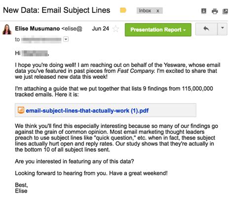 12 Examples Of A Follow Up Email Template To Steal Right Now Yesware Blog