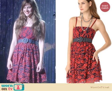 Wornontv Laylas Red Lace Dress On Nashville Aubrey Peeples Clothes And Wardrobe From Tv