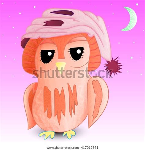 Sleepy Owl Cap 1 Stock Vector Royalty Free 417012391 Shutterstock