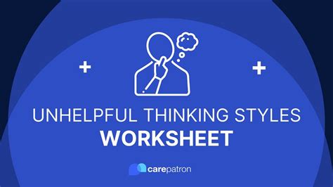 Unhelpful Thinking Styles Worksheet Youtube