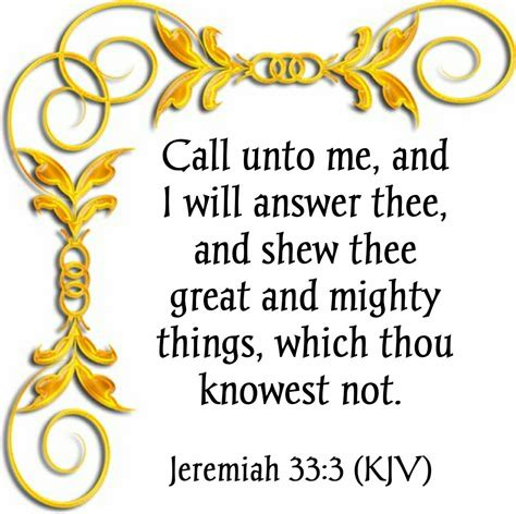 Jeremiah 333 Kjv Inspirational Quotes God Scripture Verses