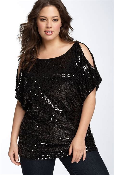 Adrianna Papell Sequin Dolman Sleeve Top Plus Nordstrom Plus Size