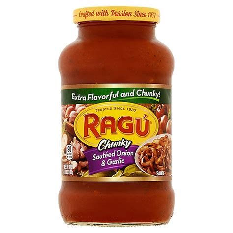 Ragú Chunky Sautéed Onion And Garlic Sauce 24 Oz