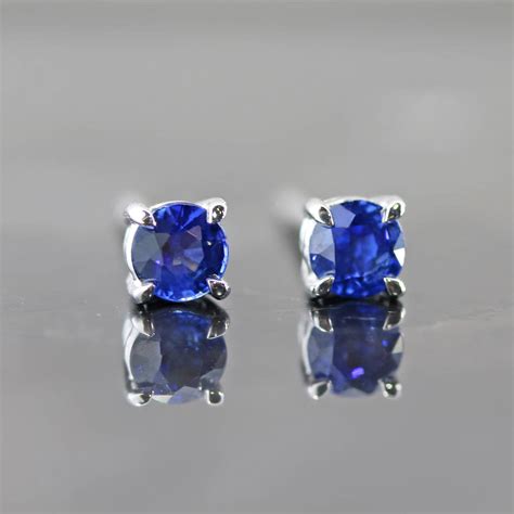 Blue Sapphire Stud Earrings By Flawless Jewellery Notonthehighstreet Com