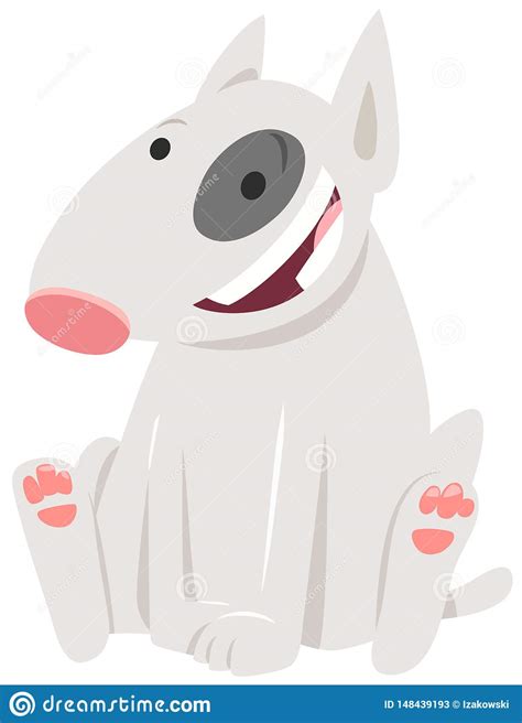 Personnage De Dessin Animé De Chien De Bull Terrier Illustration De