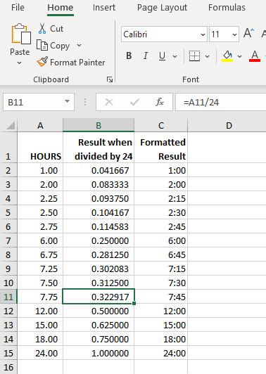 Excel Covert Decimal Hours Excels Hours And Minutes 825 To 815