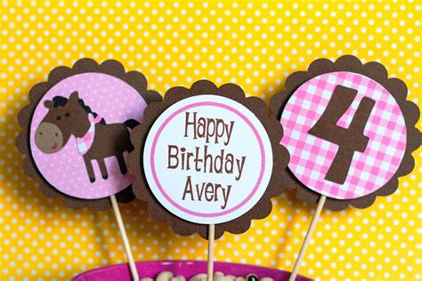Cupcake Toppers By My Creative Side Paper Party Decorations Cupcake