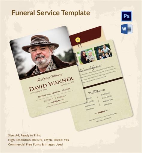 23 Funeral Order Of Service Template Free Popular Templates Design