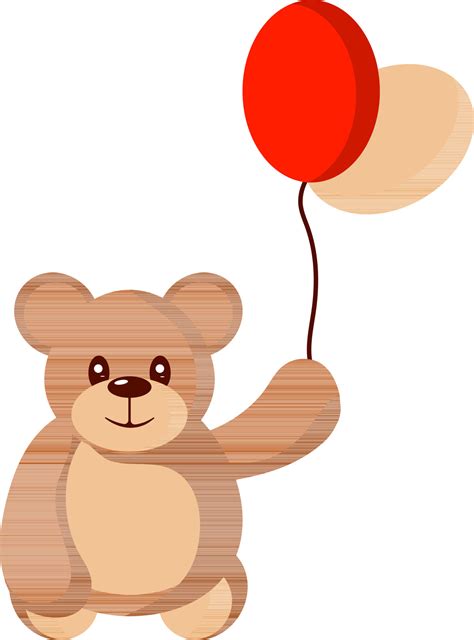 Illustration Of Cute Teddy Bear Holding Balloons Icon 24457329 Vector