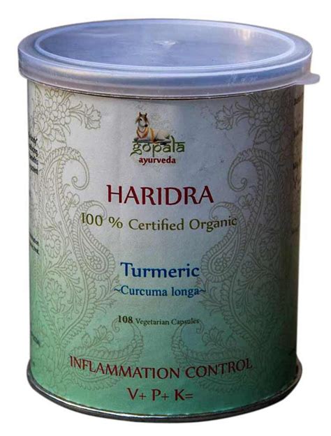 Organic Turmeric Capsules Curcuma Longa 108 Vcaps Usda Certified