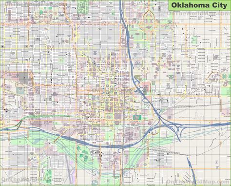 Map Of Oklahoma City Map Of The United States