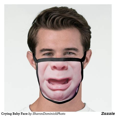 Crying Baby Face Face Mask | Zazzle.com | Crying babies face, Baby face, Funny face mask