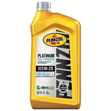 Buy Pennzoilplatinum Full Synthetic 5w 20 Motor Oil 1 Quart Single