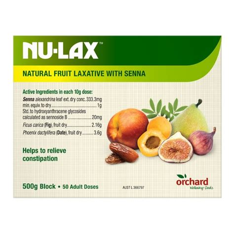 Buy Nu Lax Natural Fruit Laxative With Senna 500g Chemist Direct