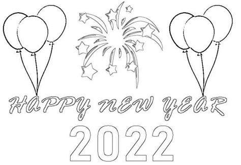 Printable New Year 2022 Coloring Pages Coloring Cool