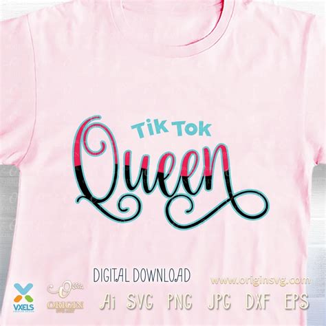 Tiktok Queen Bundle Svg Tik Tok Musical Logotype Cut File For Cricut