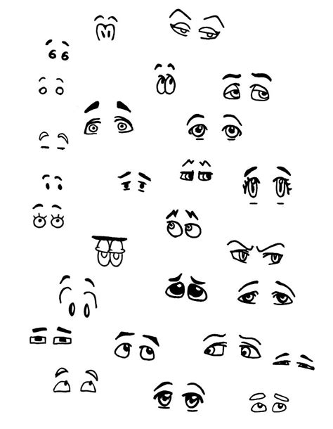 How Many Expressions Can Eyebrows Convey Cartoon Eyes