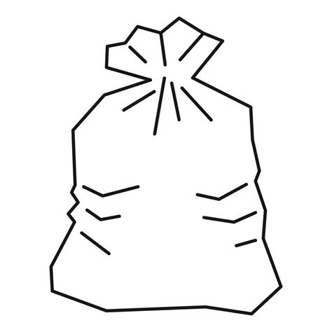 Garbage Bag Icon Outline Style 14862163 Vector Art At Vecteezy