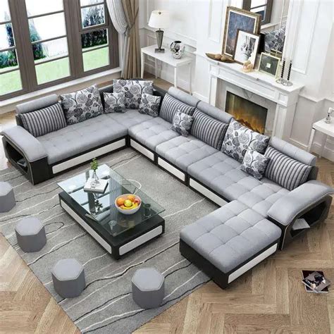 7 Seater U Shaped Reclinable Lounge Fabric Luxury Modern Couch Home