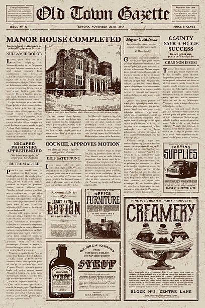 Old Newspaper Illustrations Royalty Free Vector Graphics And Clip Art