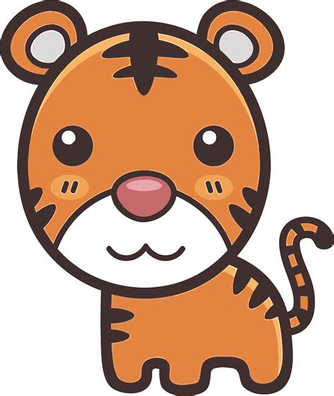 Baby Cute Cartoon Tiger Tigers Animal For Kids Rooms Zoo Safari Animals