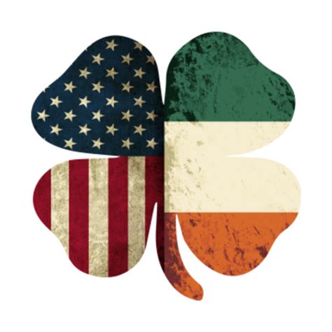 Happy St Patrick S Day Irish American Flag Shamrock Vintage St
