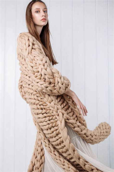 Chunky Knit Sweater Big Yarn Cardigan Chunky Knitting Bulky Etsy