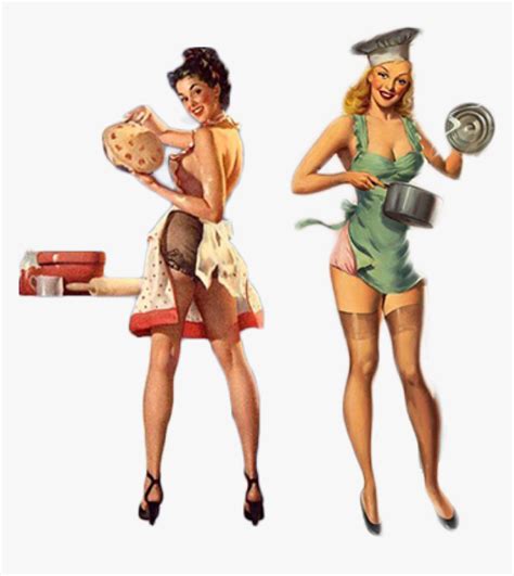 Cooking Pin Up Pie Pin Up Girl Cook Hd Png Download Kindpng