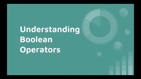 Understanding Boolean Operators And Or And Not Youtube