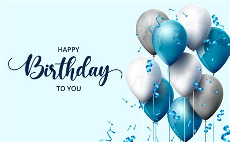 Birthday Balloons Vector Background Design Happy Birthday To You Text