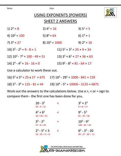 Math Worksheets For 5th Grade With Answer Key 4th Grade