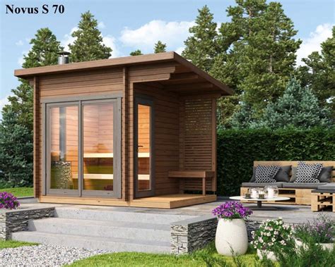 Small Outdoor Sauna Kit Novus S70 Bzb Cabins