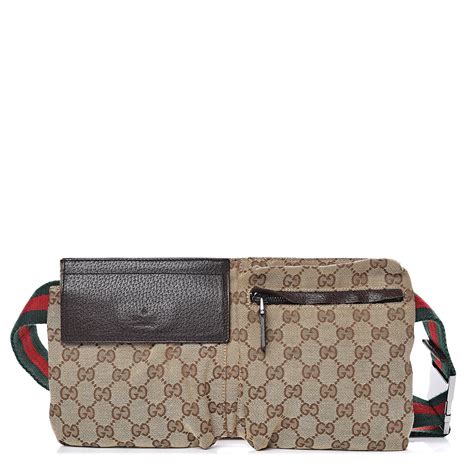Gucci Monogram Web Belt Bag Dark Brown 507374 Fashionphile