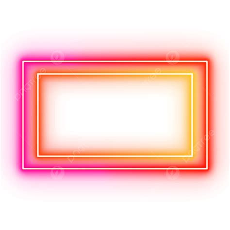 Gambar Bingkai Neon Modern Neon Neon Transparan Neon Dengan Efek