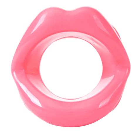 Zerosky Sexy Lips Rubber Mouth Gag Open Fixation Mouth Stuffed Oral Toys For Women Adult Games