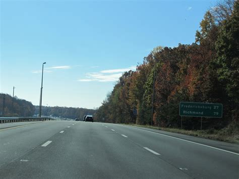 Virginia Interstate 95 Southbound Cross Country Roads