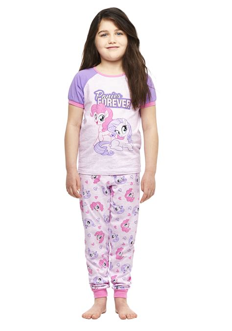 Girls 2 Piece Cotton Pajama Set Short Sleeve Top And Jogger Pants My