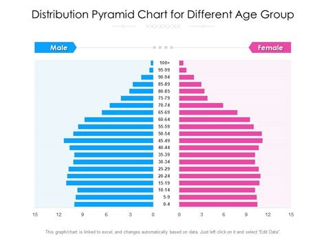 Distribution Pyramid Chart For Different Age Group Presentation