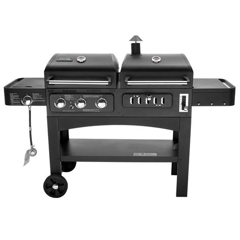 flame safety commercial kitchen equipments dual fuel gas charcoal bbq outdoor combo grills
