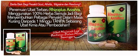 Rawat Gout Berkesan Dalam Hari Ubat Gout Rhizoplus Azzahra