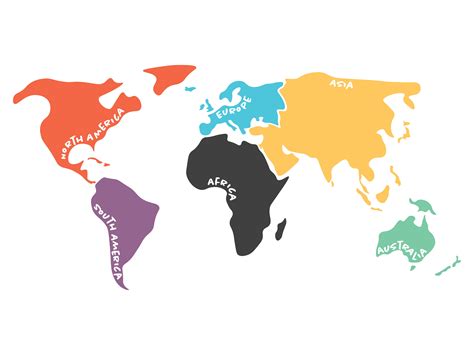Incredible World Map Continents Printable Photos World Map Blank