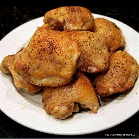 Next, tenderize the chicken with a small mallet and then place it in a bowl of warm water with a dash. Crispy Baked Chicken Thighs | 101 Cooking For Two