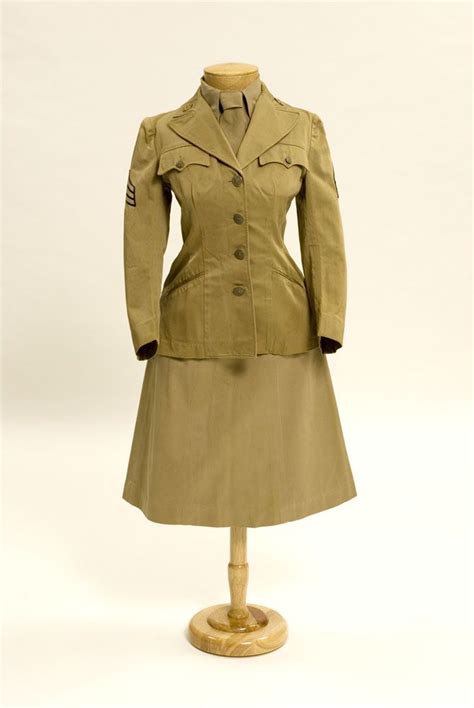Womens Army Auxiliary Corps Khaki Uniform Circa 1942 Fashion Women