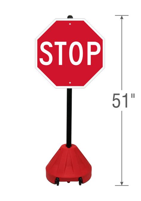 Stop Sign On Rolling Stand With Pole Traffic Cones For Less